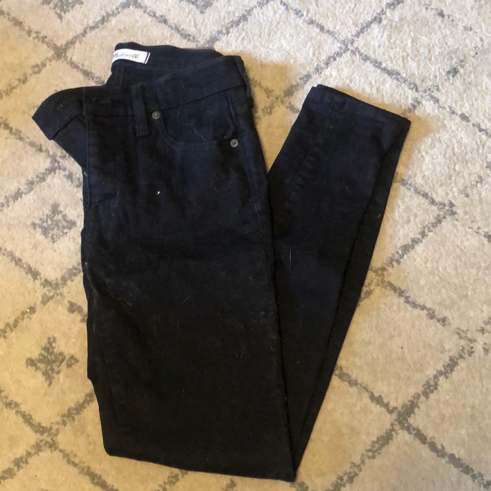 MADEWELL 9” high rise skinny black